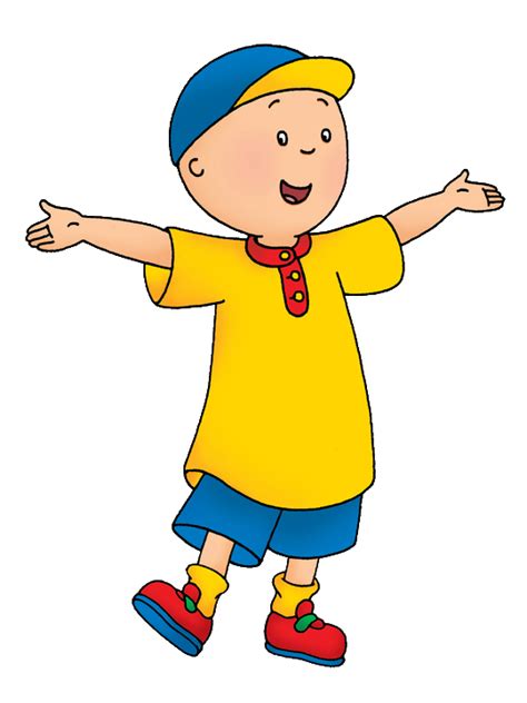 His mommy says he can play with him so he walks up to Robbie and taps his shoulder. . Caillou wiki